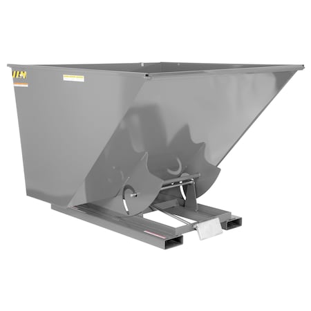 Vestil Heavy Duty Self-Dumping Hopper 2.5 Cubic Yard 6000 lb Machine Gray D-250-HD-GY-MG